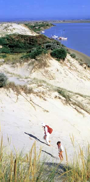Exploring the Dunes on foot.